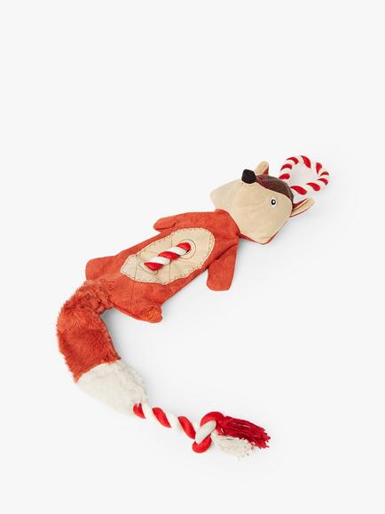 Joules Tweed Fox Rope Dog Toy - view 2, Multi