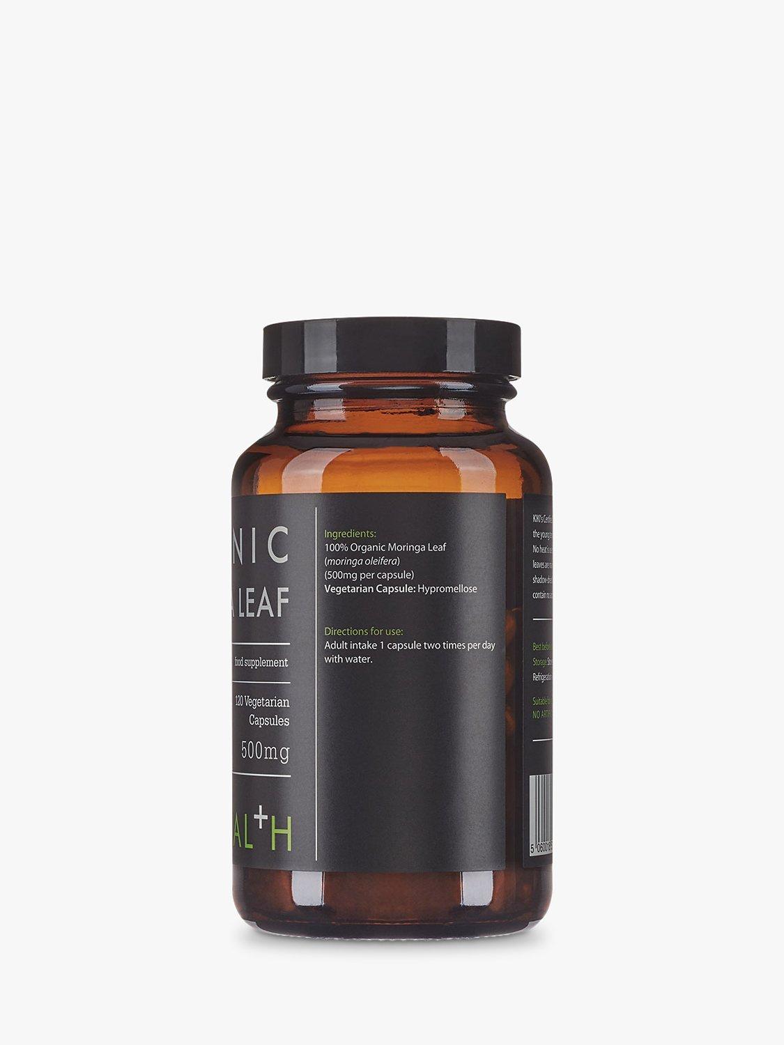 Product image 2 of 3, which shows KIKI Health Organic Moringa Leaf, 120 Vegicaps
