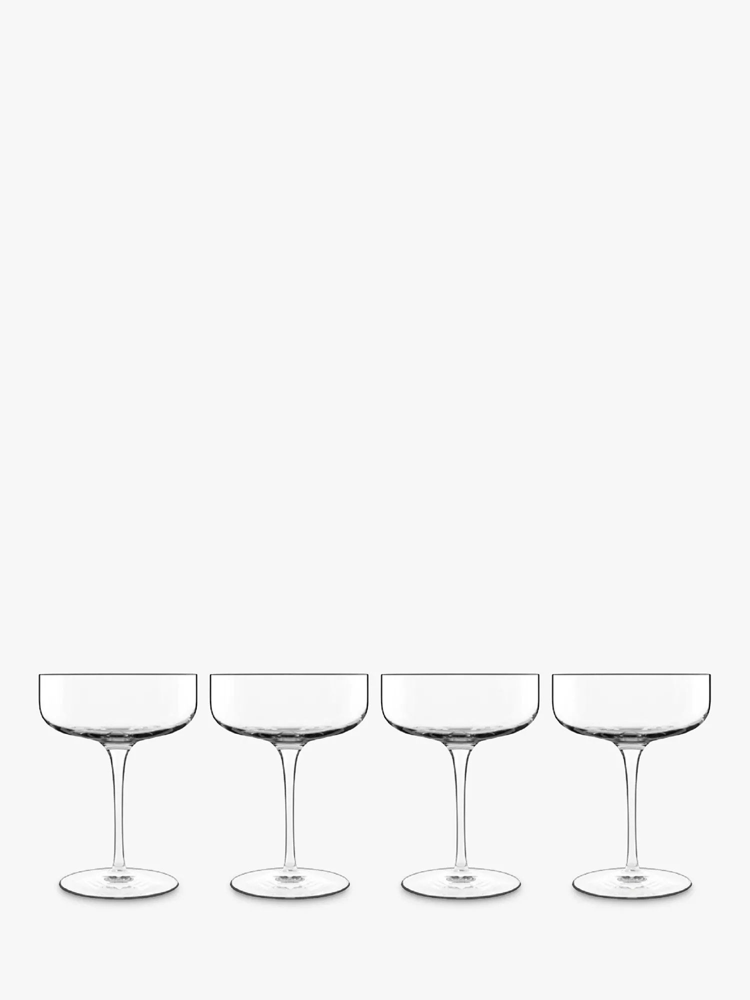 Luigi Bormioli Sublime Cocktail & Champagne Coupe Glass, Set of 4, 300ml, Clear