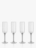 Luigi Bormioli Bach Fluted Champagne Glass Flutes, Set of 4, 210ml, Clear