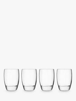 Luigi Bormioli Michelangelo Glass Tumblers, 345ml, Set of 4, Clear - view 2, Clear