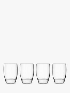 Luigi Bormioli Michelangelo Glass Tumblers, 345ml, Set of 4, Clear