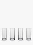 Luigi Bormioli Bach Fluted Glass Highballs, Set of 4, 480ml, Clear