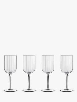 Luigi Bormioli Bach Fluted Red Wine Glass, Set of 4, 400ml, Clear, Clear