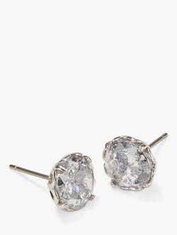 kate spade new york That Sparkle Cubic Zirconia Stud Earrings, Silver/Clear, Silver/Clear
