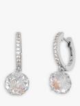 kate spade new york That Sparkle Pave Hoop Earrings, Silver
