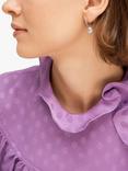 kate spade new york That Sparkle Pave Hoop Earrings, Silver