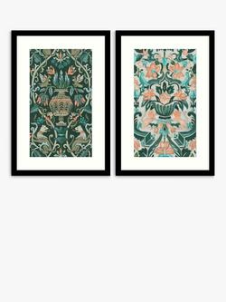 John Lewis Chariklia Zarris 'Verdant Tapestry' Framed Print & Mount, Set of 2, 63.5 x 43cm, Green, Green