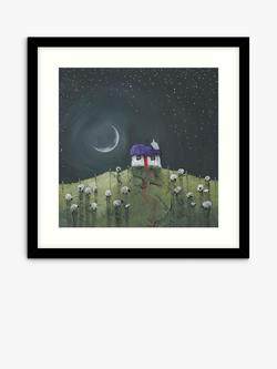 John Lewis Geoff Beckett 'Moonlit Flock' Framed Print, 61.5 x 61.5cm, Green/Multi, Green/Multi
