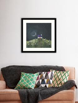 John Lewis Geoff Beckett 'Moonlit Flock' Framed Print, 61.5 x 61.5cm, Green/Multi - view 2, Green/Multi
