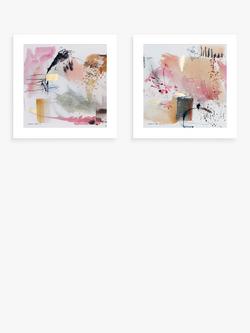 John Lewis Natasha Barnes 'Impression' Framed Print, Set of 2, 61.5 x 61.5cm, Pink/Multi, Pink/Multi