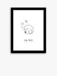 Dog Tired' Framed Print, 43.5 x 33.5cm, Black/White
