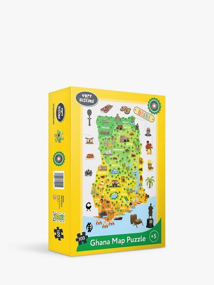 Very Puzzled Ghana Map Puzzle, 100 Pieces, Multi