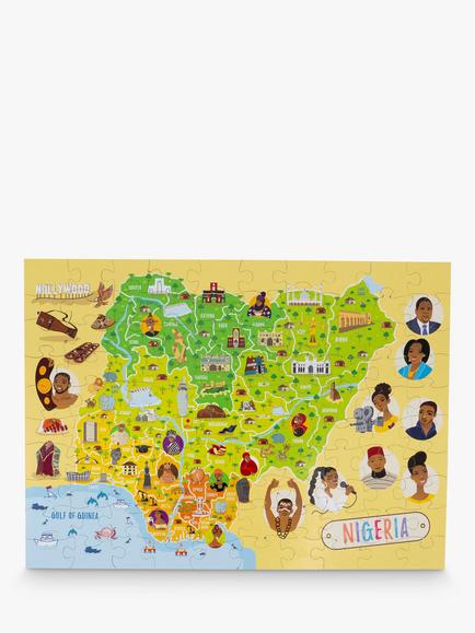 Very Puzzled Nigeria Map Puzzle, 100 Pieces - view 2, 