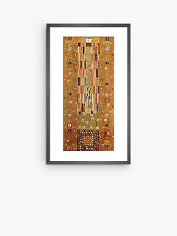 John Lewis Gustav Klimt 'Knight Panel Stoclet Frieze' Framed Print & Mount, 70 x 40cm, Brown/Gold, Brown/Gold