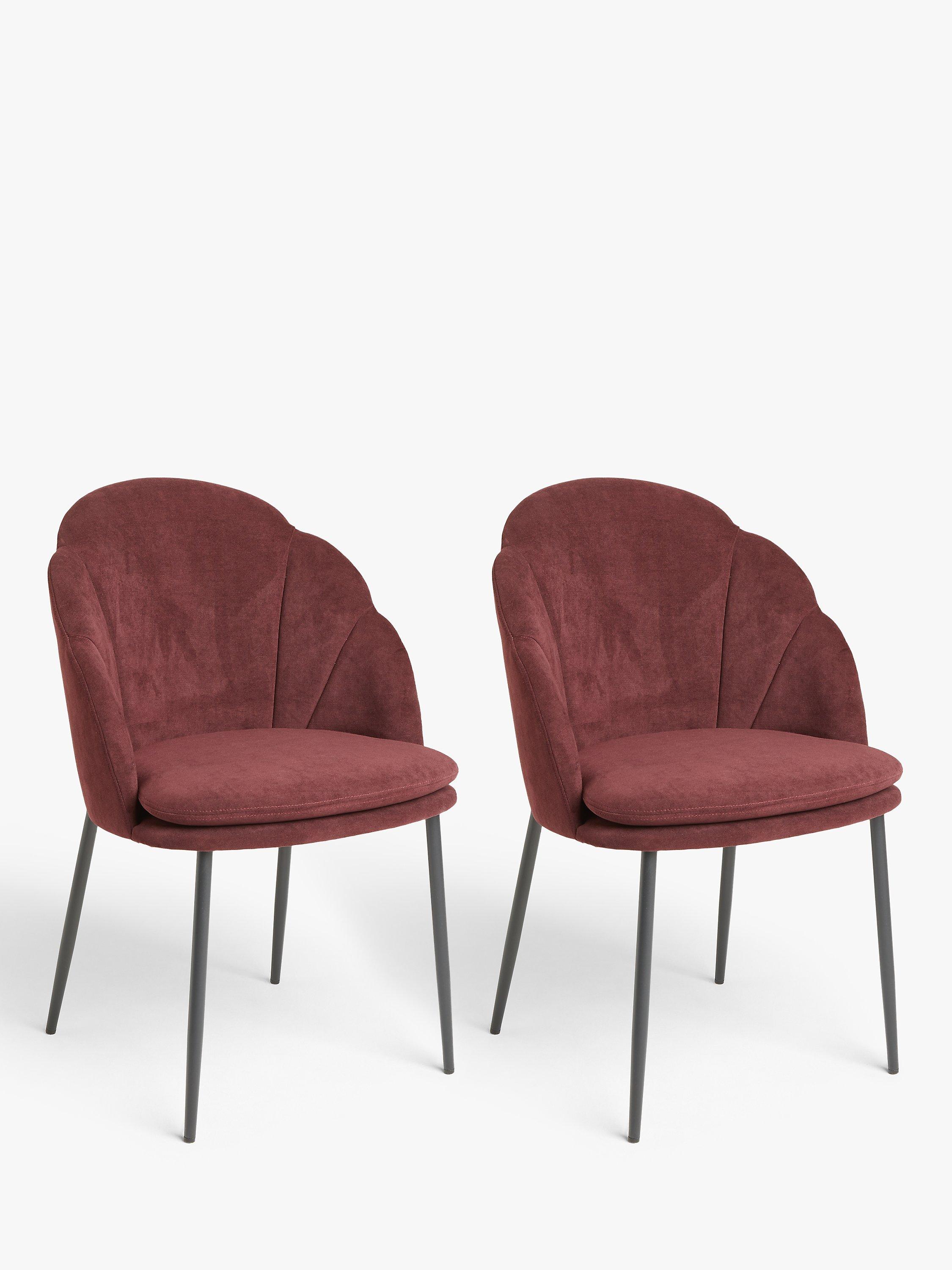 John Lewis Cloud Velvet Dining Chairs, Set of 2