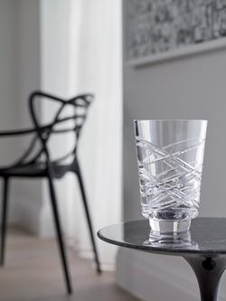 Waterford Crystal Mastercraft Aran Cut Glass Artisan Vase, H20cm, Clear - view 2, Clear