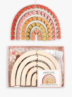 Artcuts Wooden Heart Rainbow Craft Kit, 