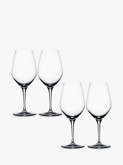 Spiegelau Authentis Red Wine / Water Glass, Set of 4, 480ml, Clear, Clear