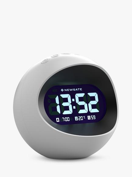 Newgate Clocks Centre of the Earth LCD Digital Alarm Clock - view 2, White