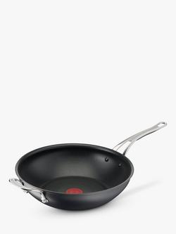 Jamie Oliver by Tefal Hard Anodised Aluminium Non-Stick Wok, 30cm, Grey
