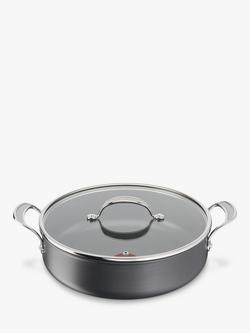 Jamie Oliver by Tefal Hard Anodised Aluminium Non-Stick All-In-One Casserole Pan with Glass Lid, 30cm, Grey