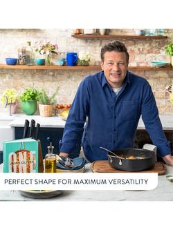 Jamie Oliver by Tefal Hard Anodised Aluminium Non-Stick All-In-One Casserole Pan with Glass Lid, 30cm - view 2, Grey