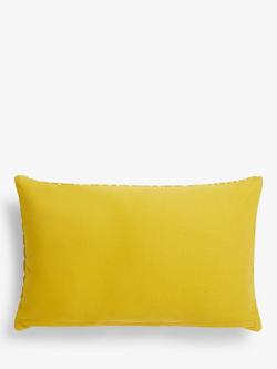 John Lewis Diamond Embroidery Cushion - view 2, Mustard