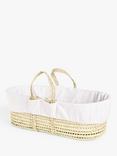 John Lewis Moses Basket, Fitted Sheet & Blanket Set, White
