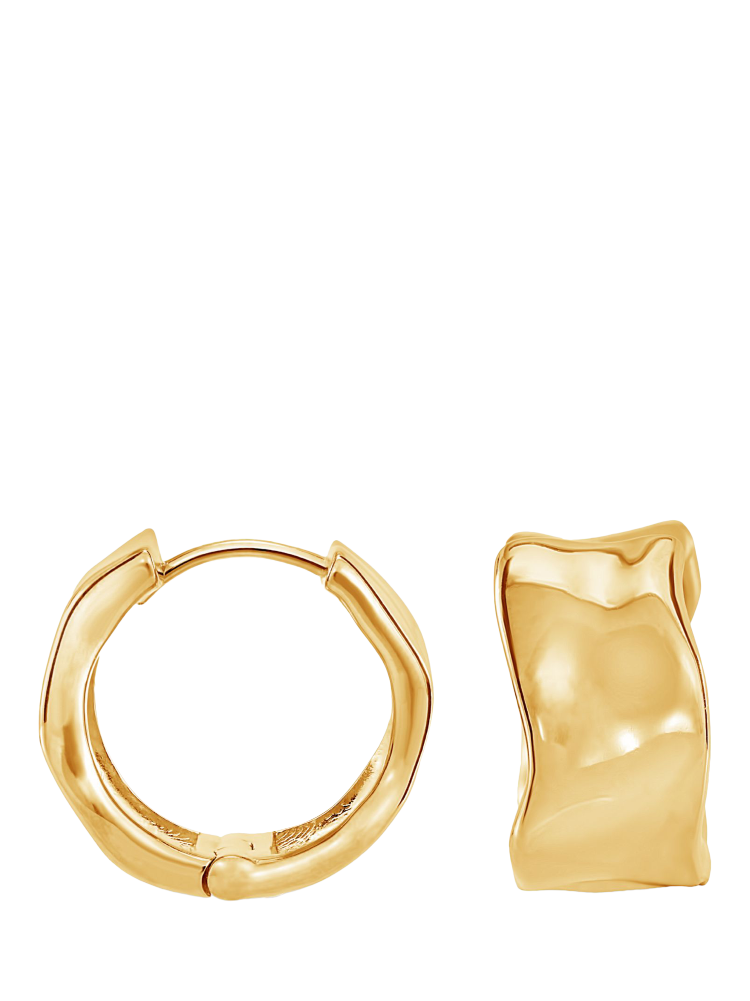 Product image 1 of 4, which shows Dower & Hall Waterfall Hoop Earrings, Gold