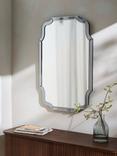 John Lewis Smoke Edge Wall Mirror, 90 x 60cm, Smoke