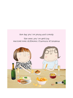 Rosie Made A Thing Houmous Blank Greeting Card, Multi