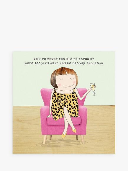 Rosie Made A Thing Leopard Skin Birthday Card, 