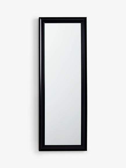 John Lewis Classic Full-Length Leaner/Wall Mirror, 140 x 50cm, Black, Black