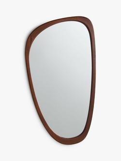 John Lewis Asymmetrical Shaped Wood Frame Wall Mirror, 115 x 65cm, Natural, Natural