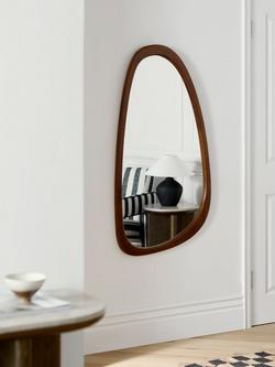 John Lewis Asymmetrical Shaped Wood Frame Wall Mirror, 115 x 65cm, Natural - view 2, Natural