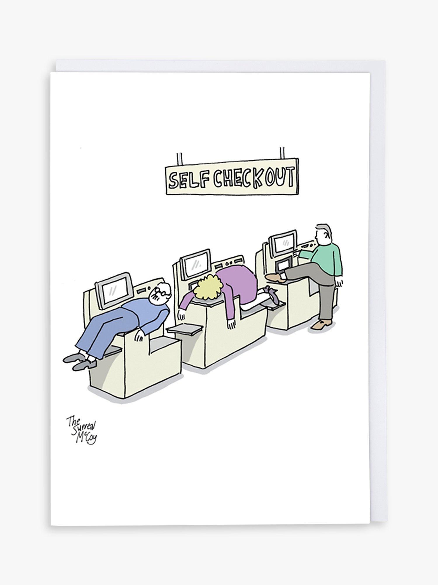Cath Tate Cards Self Checkout Blank Greeting Card
