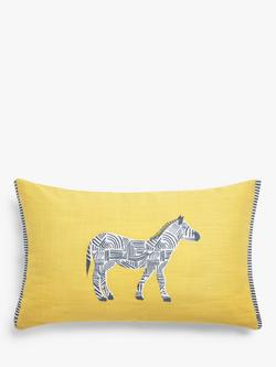 John Lewis Zebra Cushion, Mustard