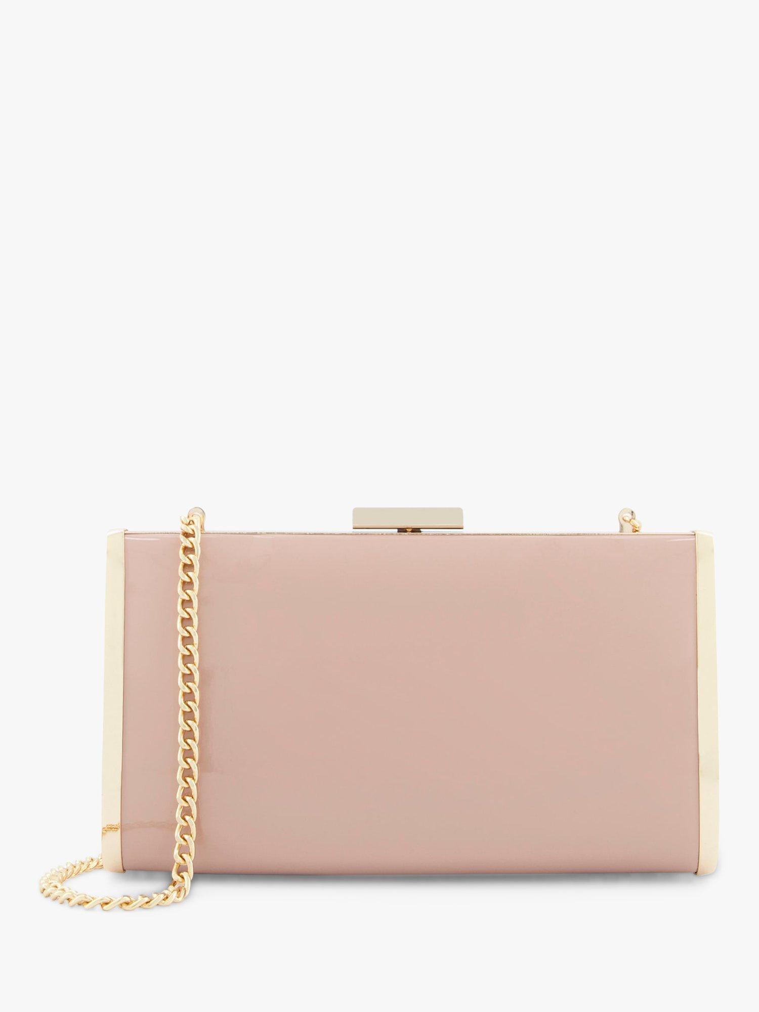 Dune Blaike Hard Case Clutch Bag, Blush