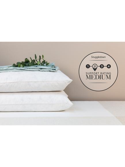 Snuggledown Natural Duck Feather and Down Standard Pillow, Soft/Medium - view 2, White