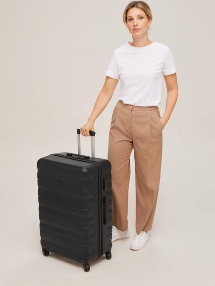 John Lewis ANYDAY Girona 75cm 4-Wheel Large Suitcase - view 2, Black