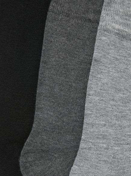 John Lewis Thermal Wool Blend Socks, Pack of 3, One Size, Black/Charcoal/Grey - view 2, Black/Charcoal/Grey