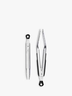 OXO Good Grips Stainless Steel Tongs, Set of 2, Silver/Black - view 2, Silver/Black