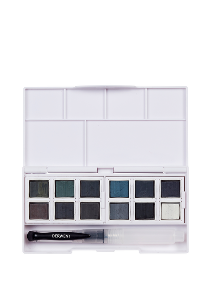 Derwent Charcoal Paints Set, Pack of 12 - view 2, Multi