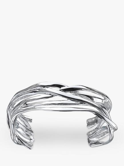 Nina B Multi Strand Cuff Bangle, Silver, Silver