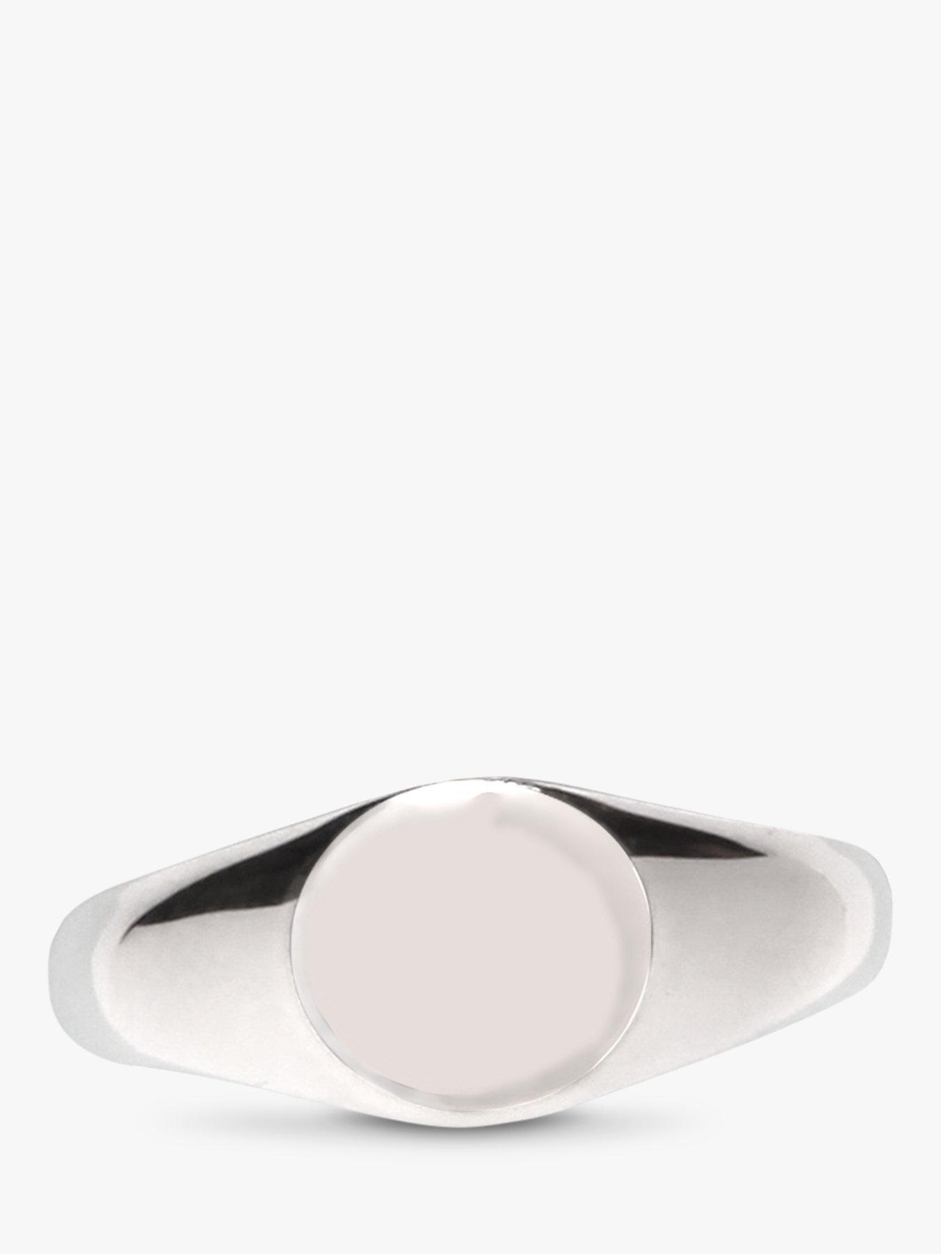 Product image 2 of 4, which shows Nina B Signet Ring, Silver