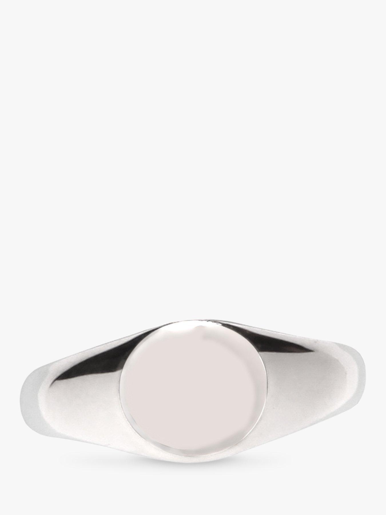 Product image 2 of 4, which shows Nina B Signet Ring, Silver