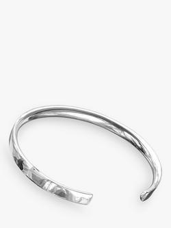Nina B Unisex Slim Solid Band Bangle, Silver, Silver