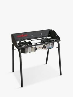 Vango Camp Chef Explorer Two Burner Portable Camping Stove, Black