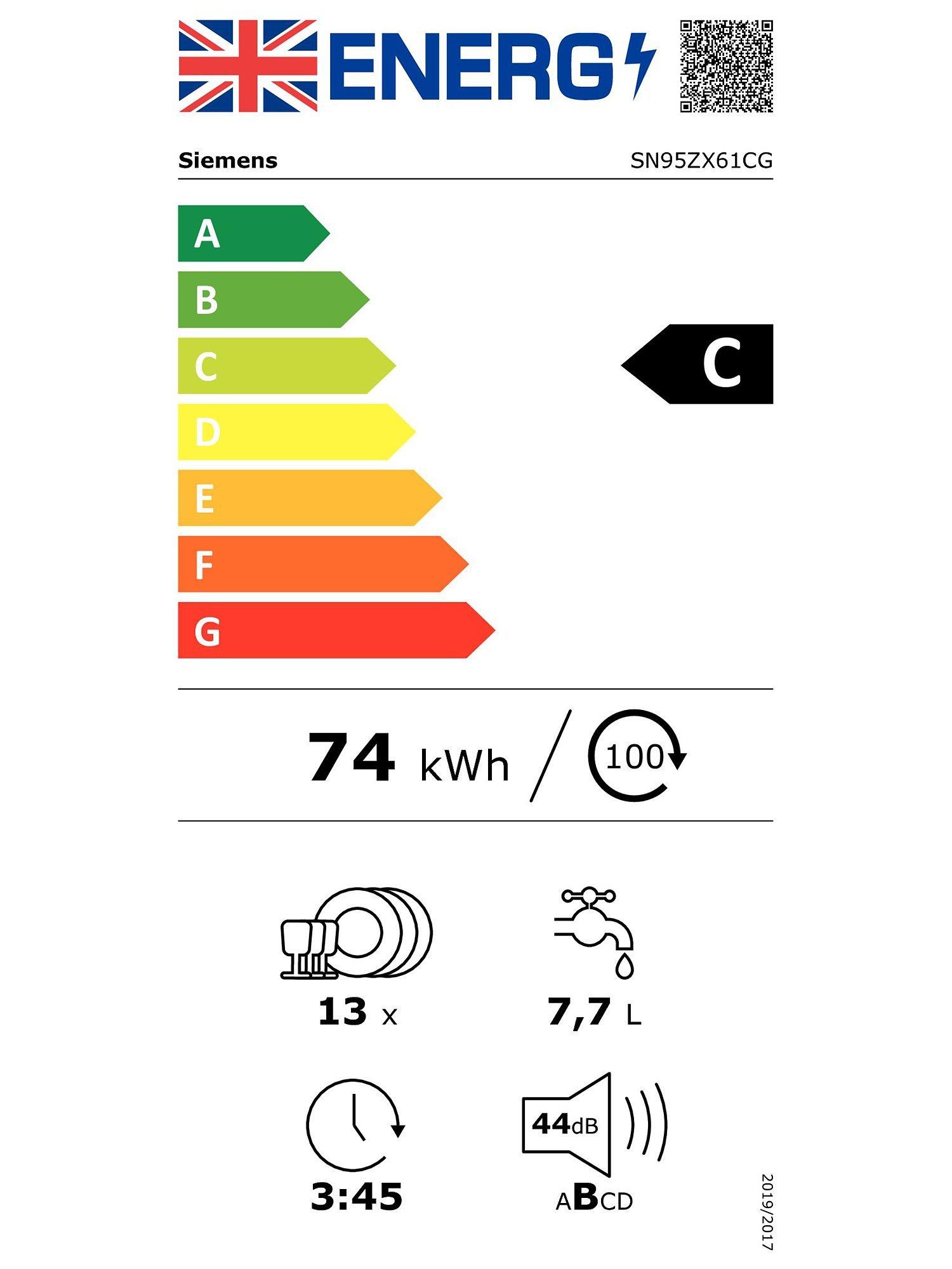 This item is rated C for energy efficiency on a scale from A (most efficient) to G (least efficient).